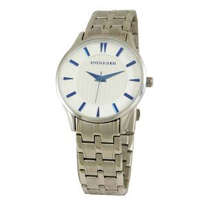 DEVOTA & LOMBA Silver Stainless Steel Dress Women's Watch